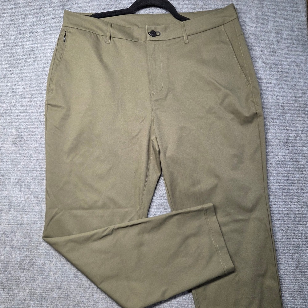 Public Rec Workday Pants Mens 34x29 Olive Green Khaki Straight Leg Performance